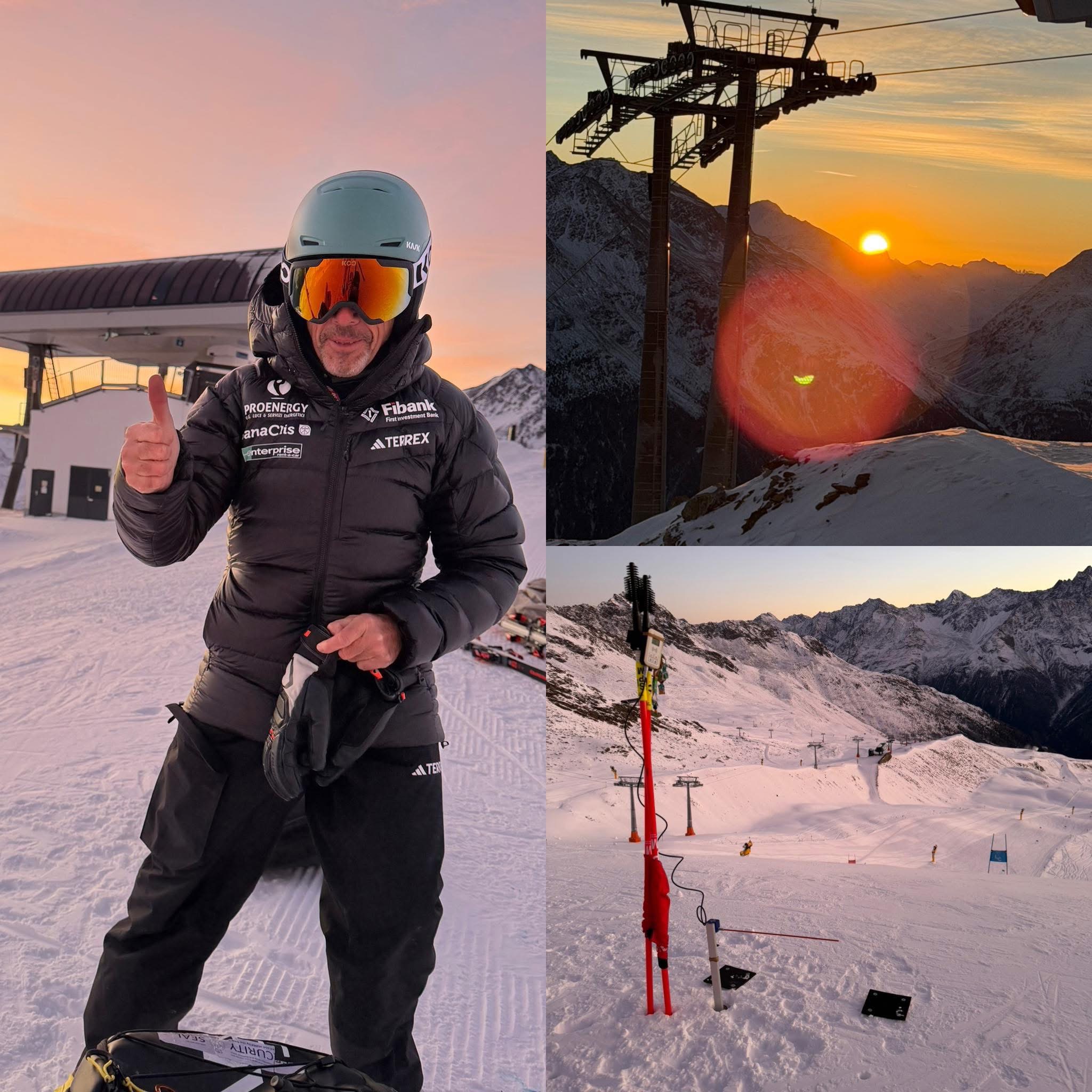 Alessandro Schiasselloni durante la Coppa del Mondo a Sölden